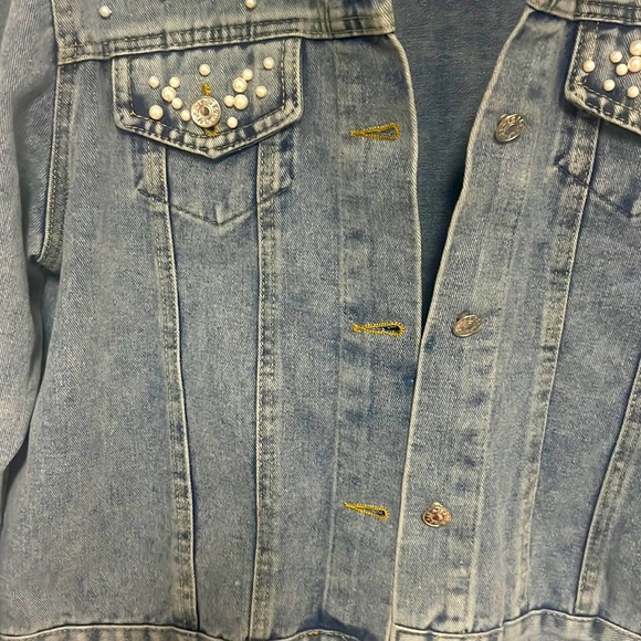 Mother of the Bride Pearl Denim Jacket 4X NWT - Picture 5 of 14